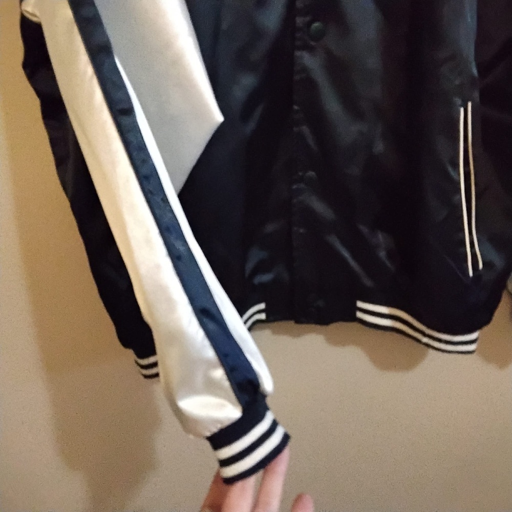 Vintage Penmans Navy White Satin Sukajan Souvenir Bomber Jacket – Size Large EUC - Picture 7 of 12